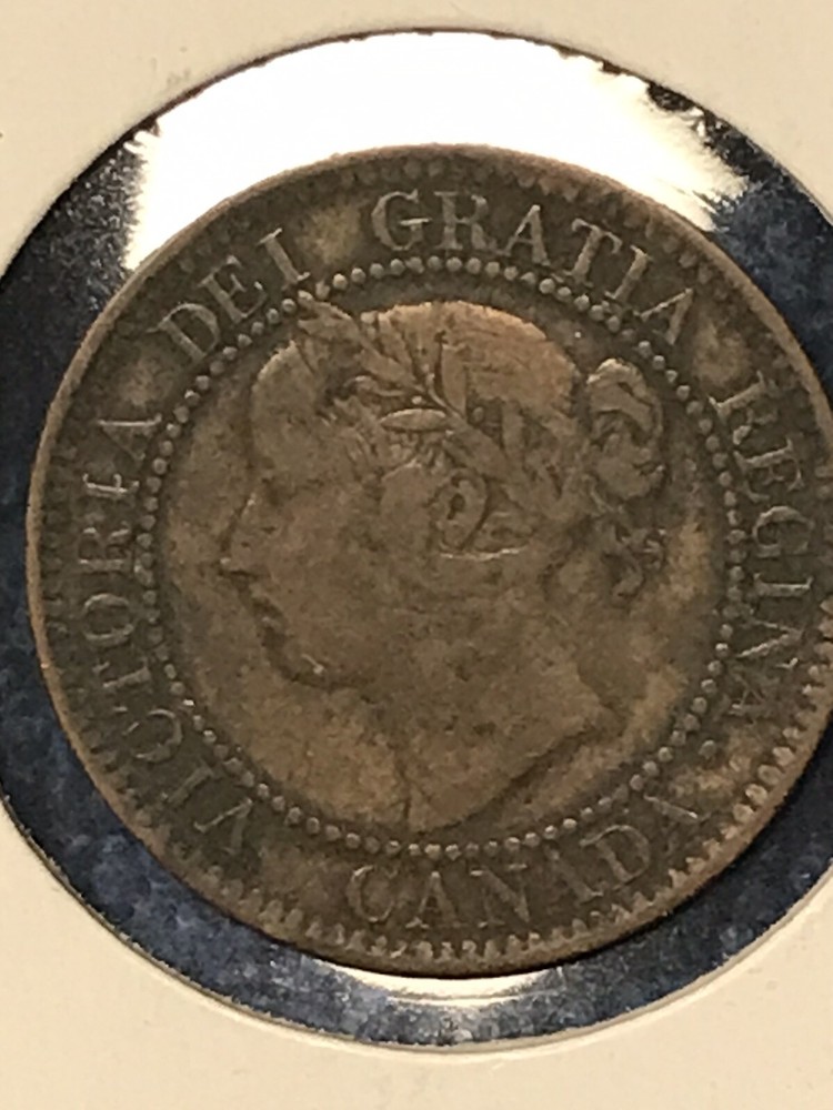 Vintage Old 1859 Canada One Cent Coin