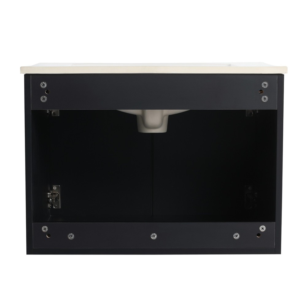 24'' Floating Wall-Mounted Bathroom Vanity & Soft-Close Hinge(Only Vanity and Ba