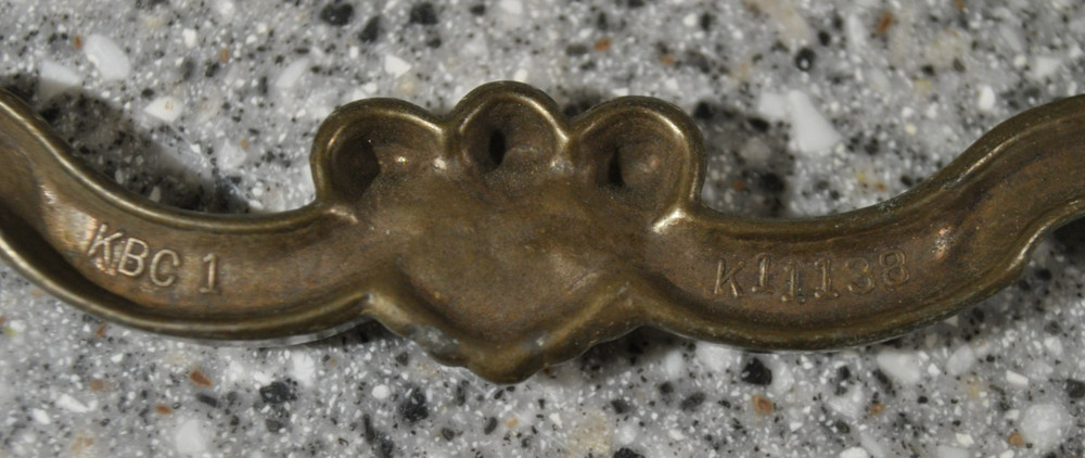 Lot Vtg KBC Cabinet Pull/Knobs, Backplate, Hinges