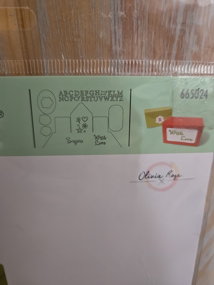 Sizzix Thinlits Box, Envelope - Olivia Rose,10 Die Set, Alphabet Too,NIP, 665024