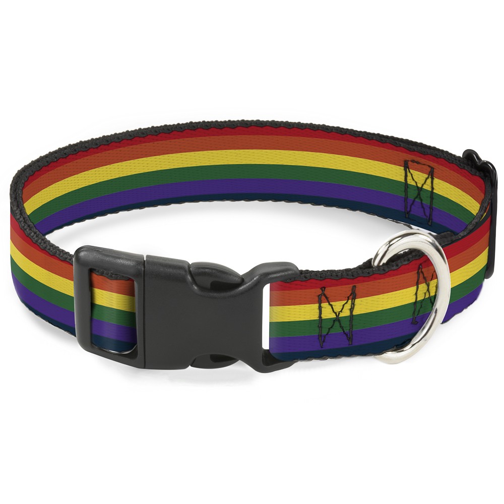 Plastic Clip Collar Rainbow NARROW-Medium 8.5-12"