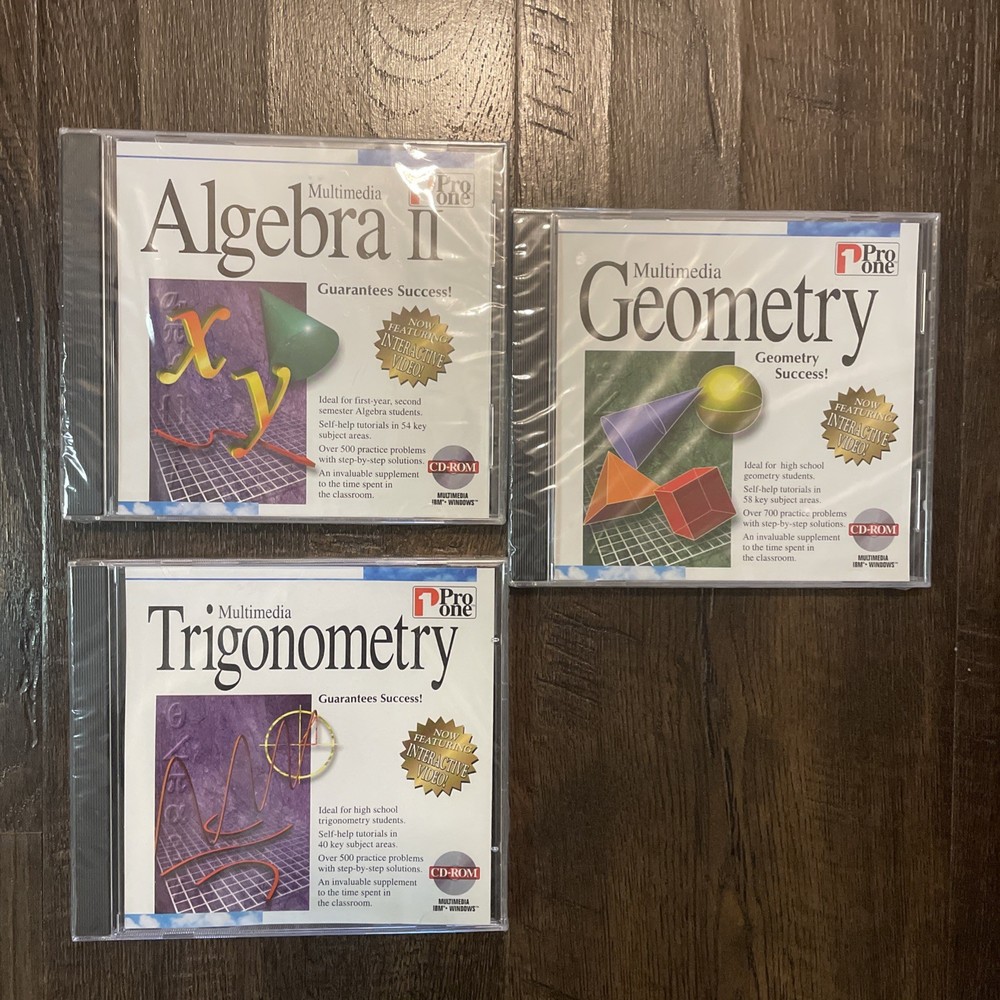 Pro One Multi Media Geometry, Trigonometry & Algebra II Math Software