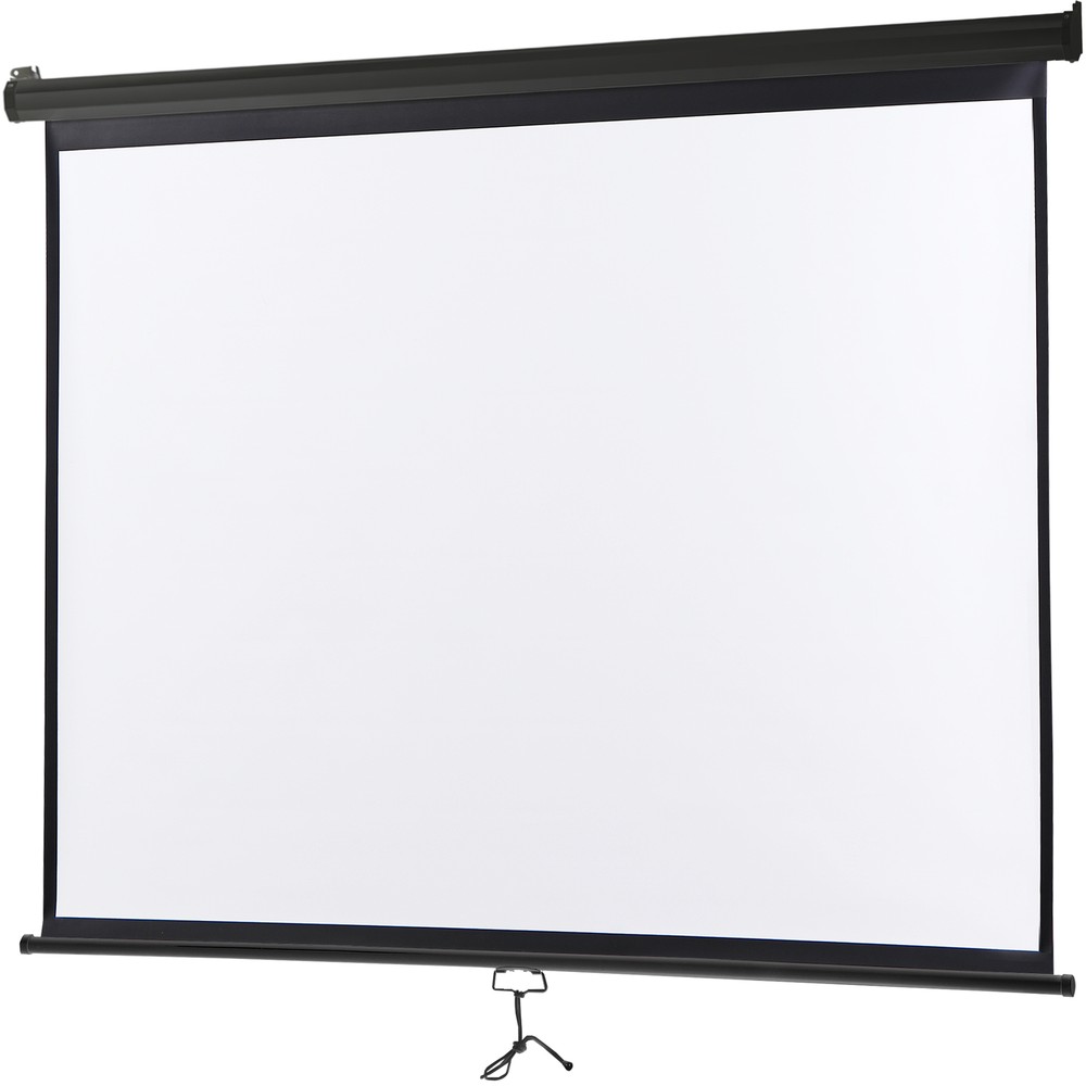 72" Diagonal Dimension Pull Down Projection Movie Theater Screen Matte 4:3 Black