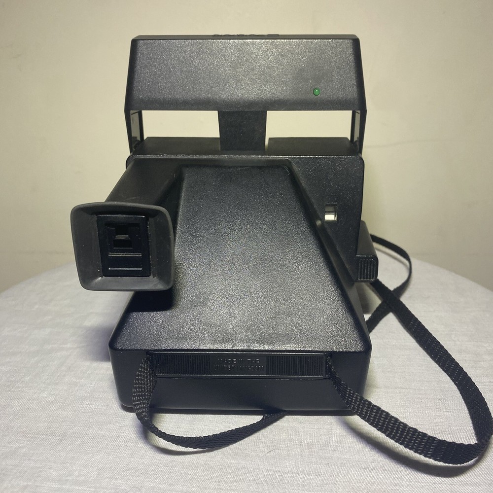 Polaroid Red Stripe One Step Flash Instant 600 Film Camera With Manual UNTESTED