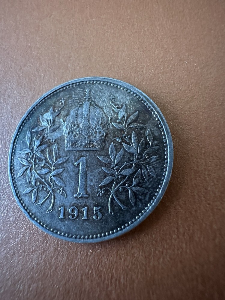 AUSTRIA EMPIRE 1 CORONA 1915 Silver