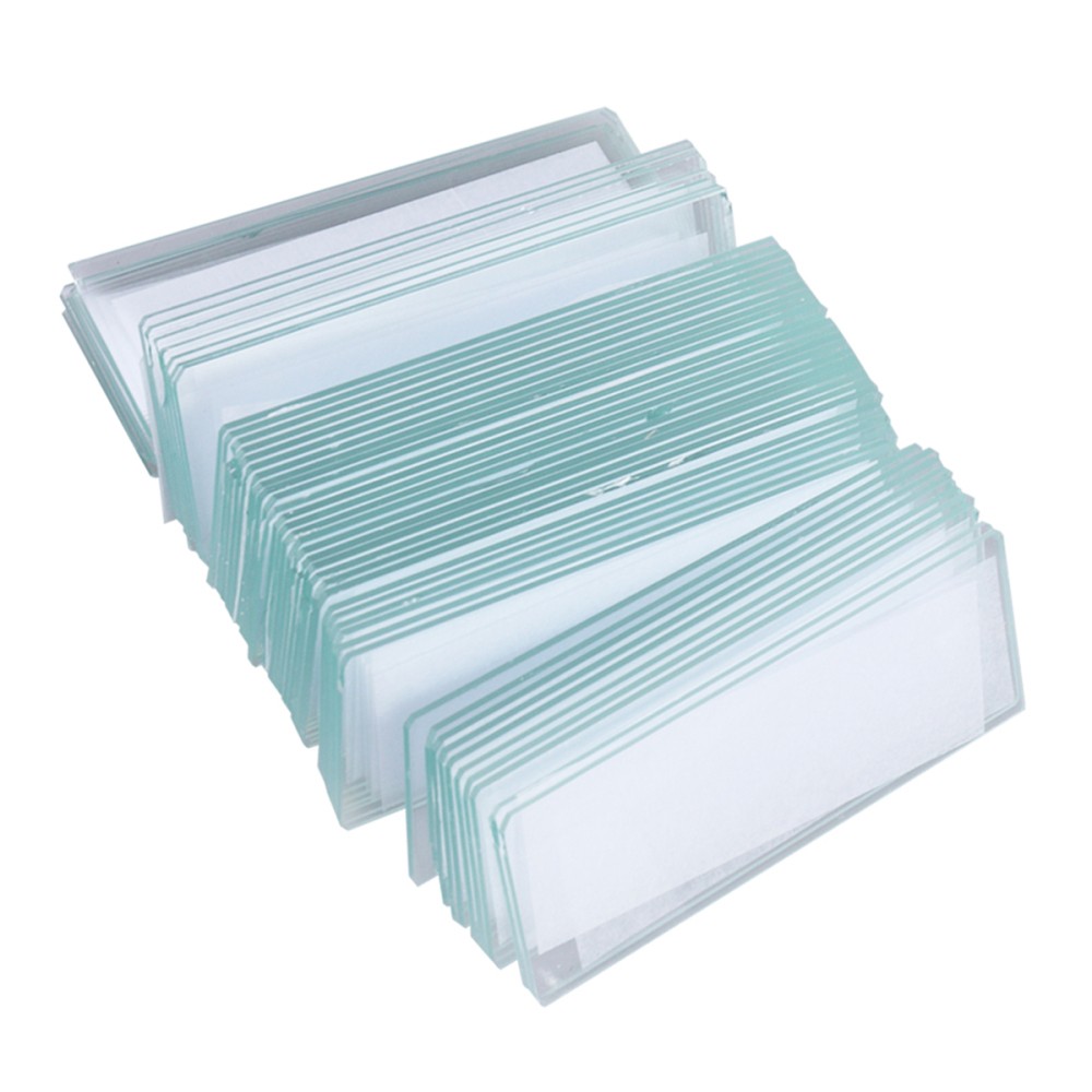 50 Slides Glass Biological Science Education Tools Prepared Microscope