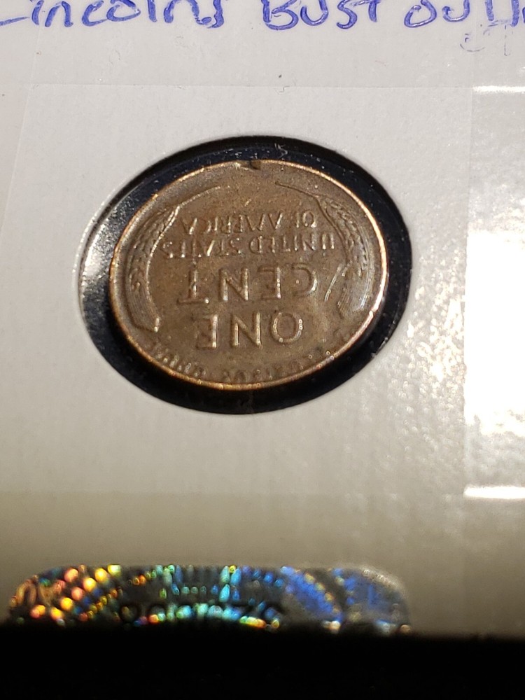 1940 Lincoln Cent ERROR Strike Through Lincoln Bust On Reverse