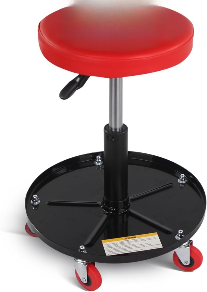 Pneumatic Roller Seat/Creeper with Adjustable Height - 300 lb Capacity