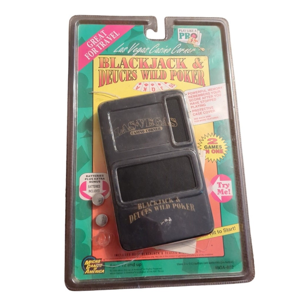 1994 Micro Games of America  Hand-Held Blackjack Game EUC