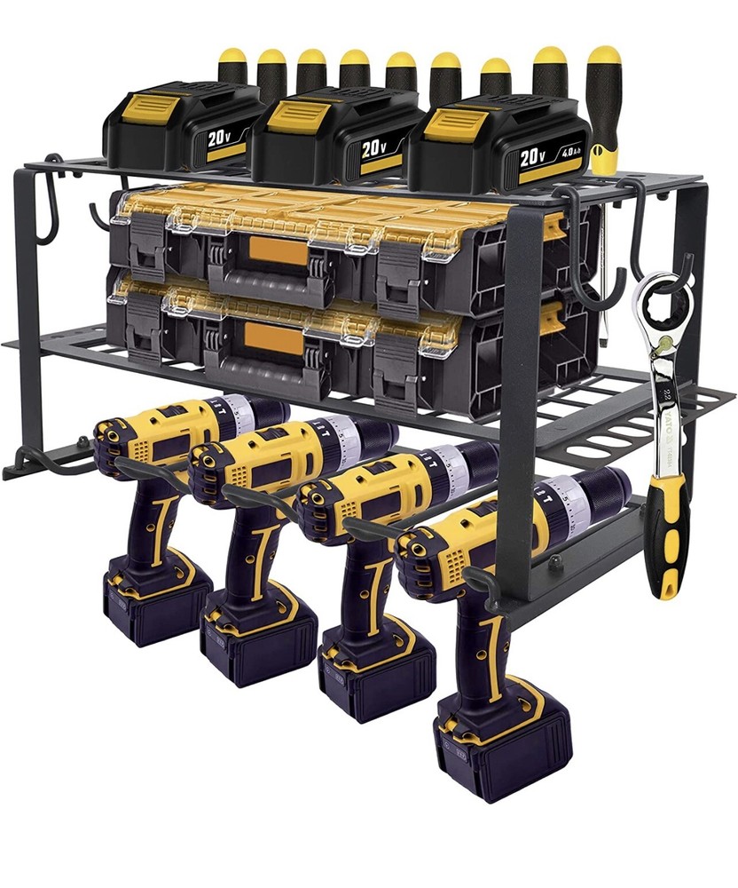 Vrawih Power Tool Organizer, 3 Layers Garage Tool Organizers