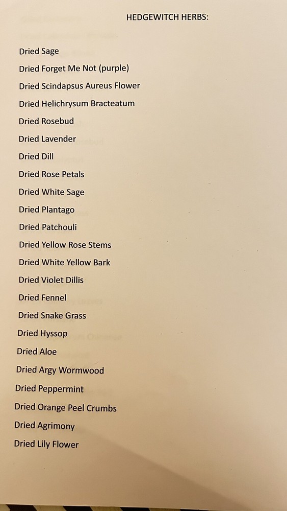 HedgeWitch Herbs