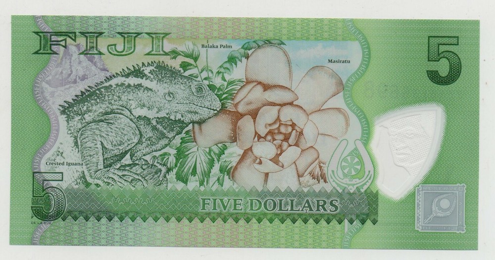 FIJI 5 DOLLARS 2013 PICK 115 POLYMER REPLACEMENT UNC