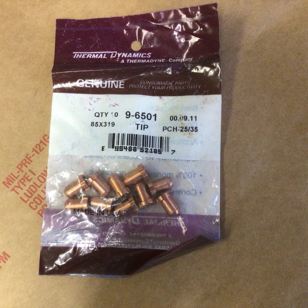THERMAL DYNAMICS 9-6501 Thermal Dynamics Plasma Cutting Tip 10 Each