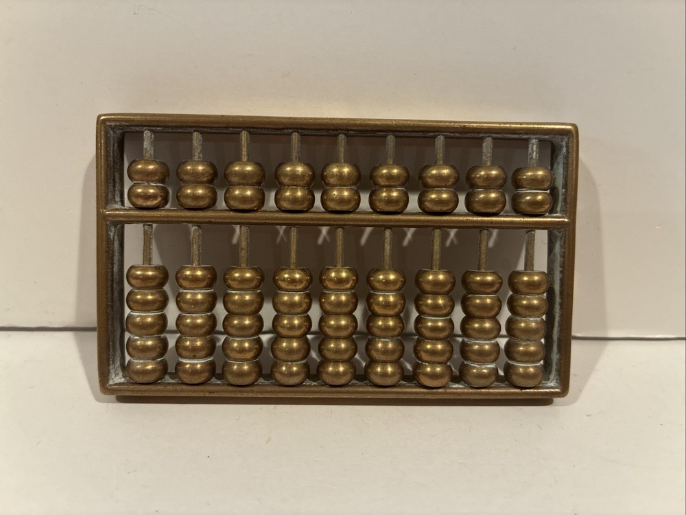 Vintage Mini Brass Abacus 3x2