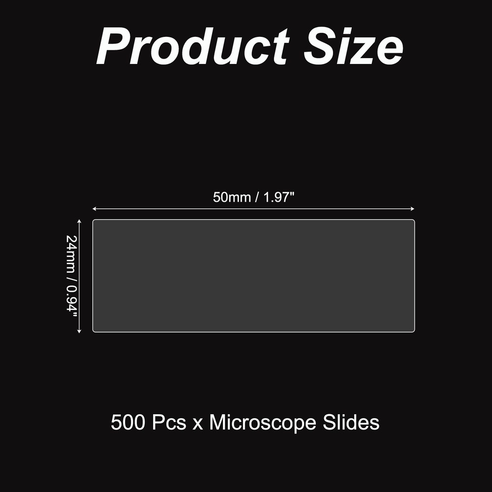 500pcs Cover Slips for Microscope Slides, 24x50mm Microscope Cover Rectangle