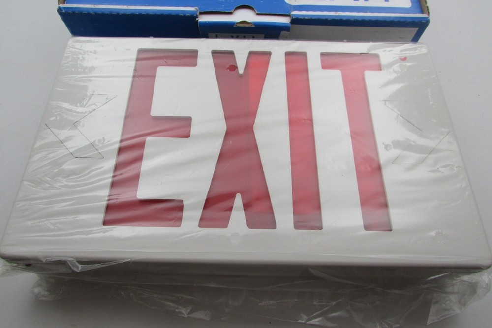 LED Exit Sign Magnatron Emergency Light Double Face w/ Battery Backup -- MAGU2RW