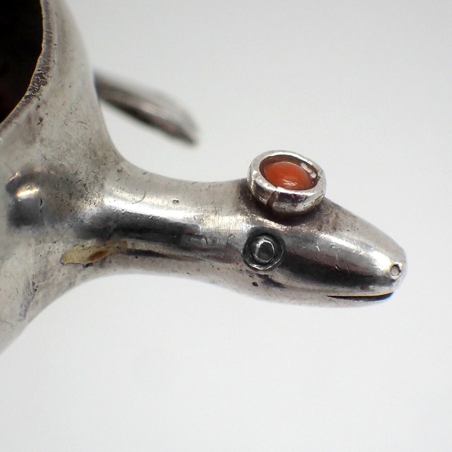 Turtle Form Box Double Compartment Sterling Silver