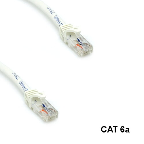 KNTK White 14ft Cat6a UTP Patch Cable 24AWG Panel Router Ethernet RJ45 Network