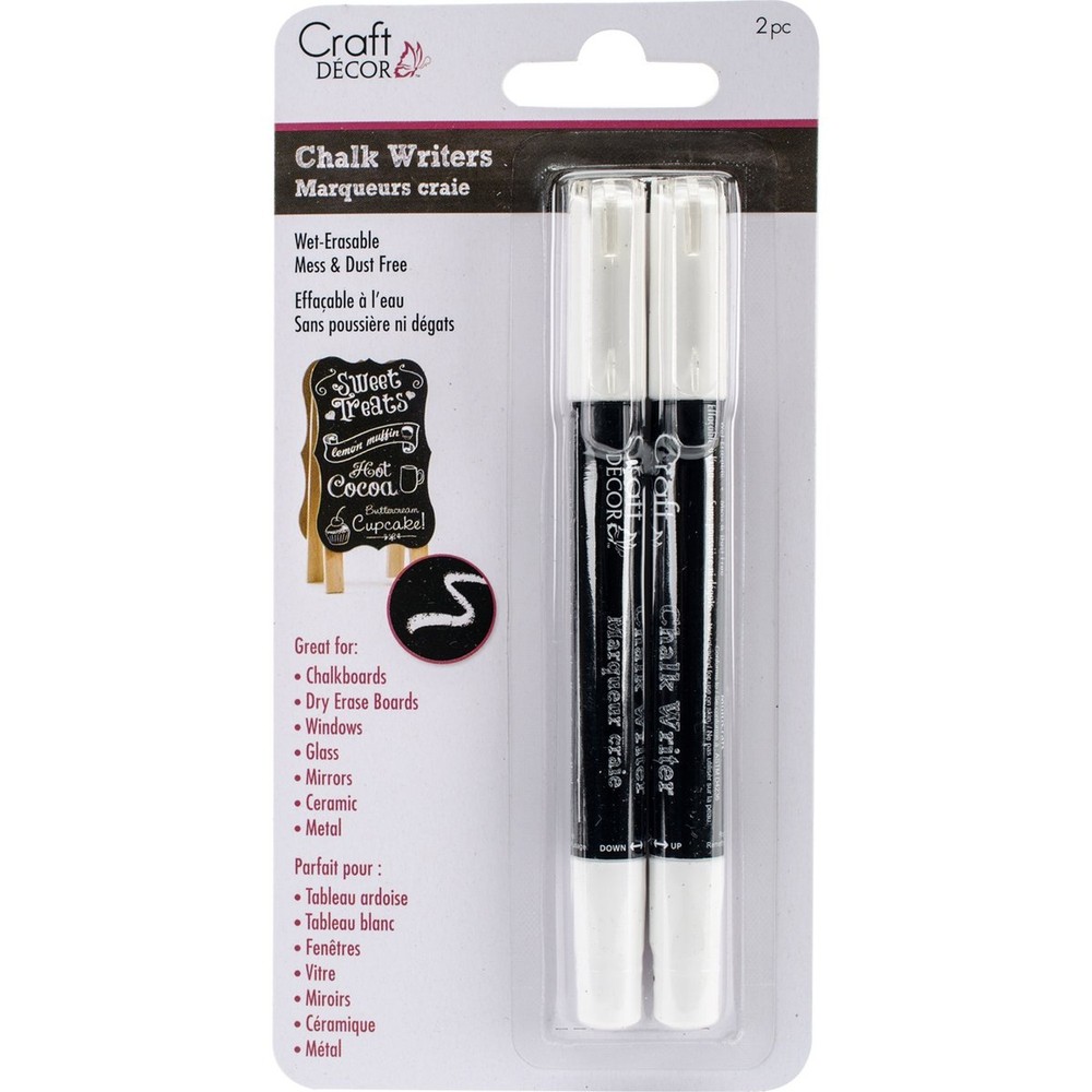 Craft Decor CD961A Chalk Writer (2 Pack), White