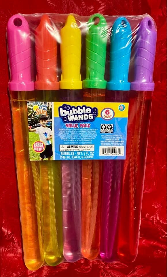Bubble Wands Value Pack 6-Count 5 Fl Oz Size New Sealed Condition