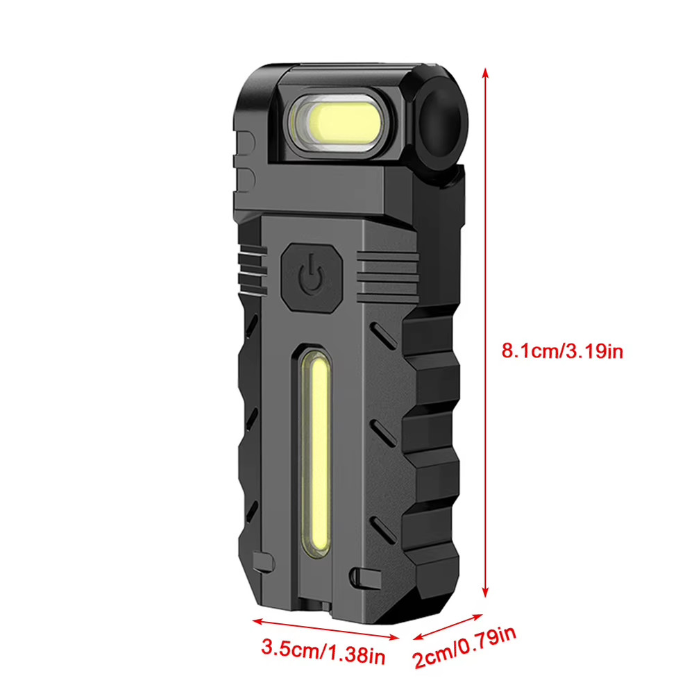 Magnetic LED Flashlight 180 Degree Rotating Head Mini Flashlight Waterproof Comp