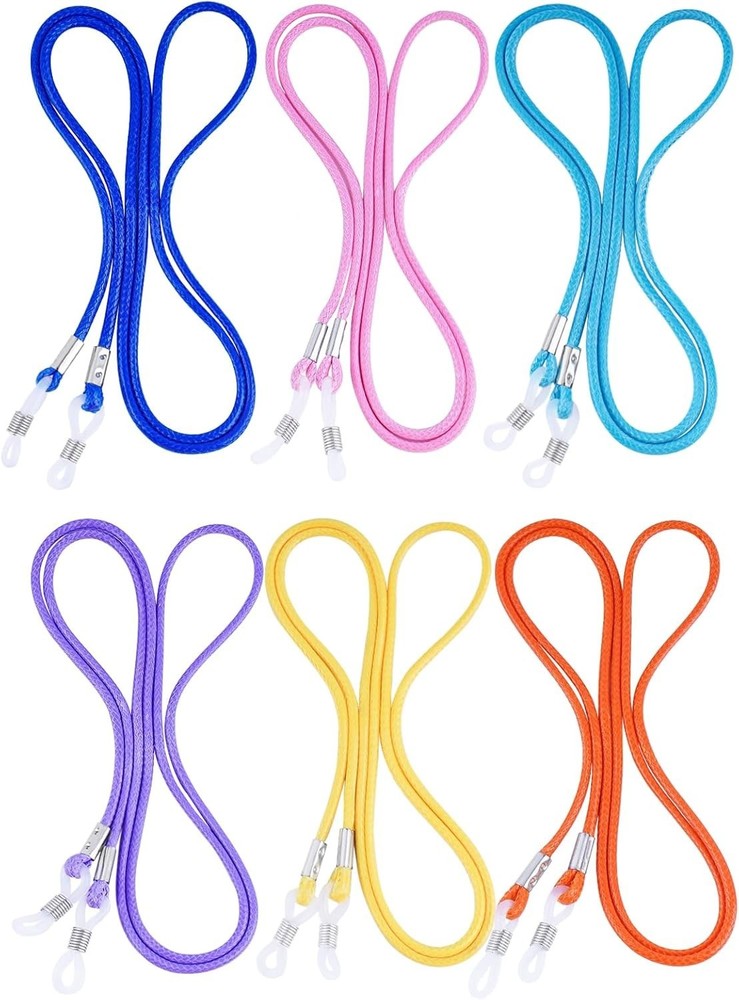 6-Pc Multicolor Eyeglass Straps - Secure & Stylish Eyewear Holders