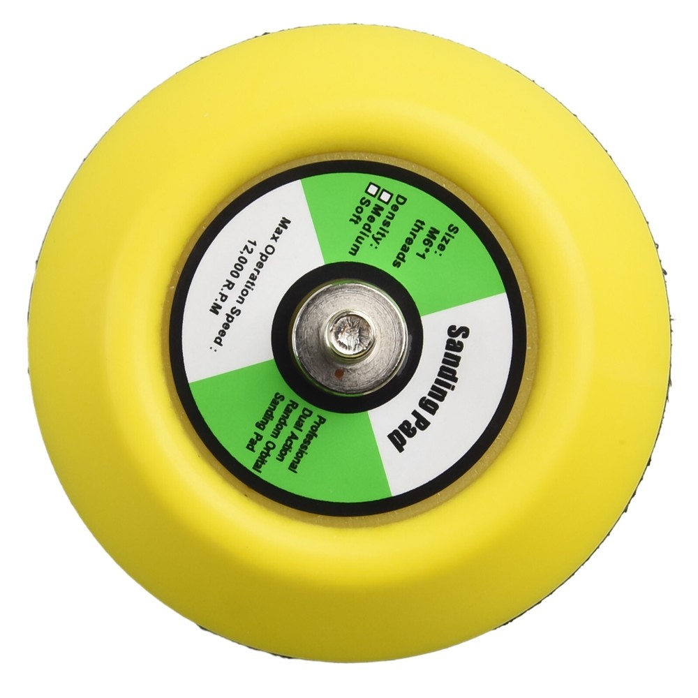 3 75mm Hook & Loop Sanding Polishing Backing Pad M6 Thread For Air Sander 5pc