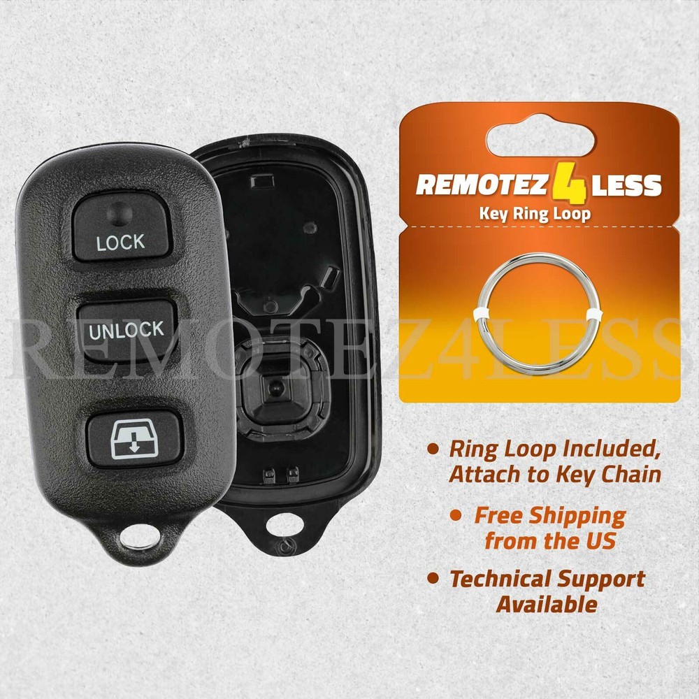 Replacement for Toyota 4Runner Sequoia Keyless Remote Car Key Fob Shell Case 3b