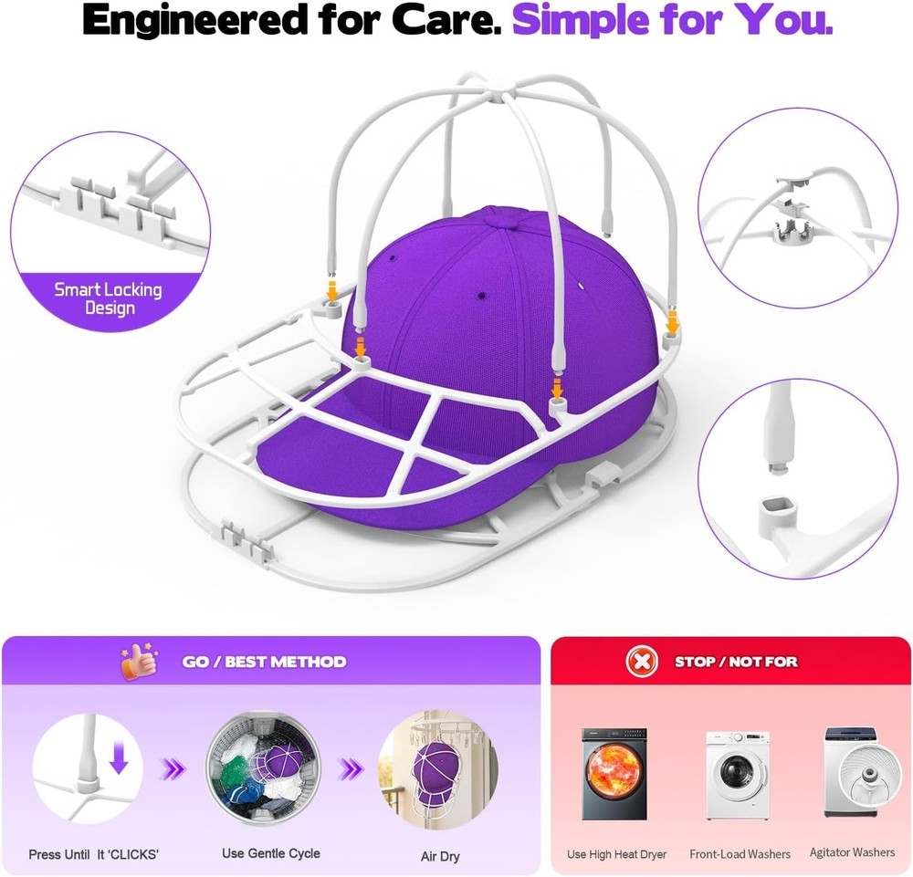 Structured Cap Shaper and Washer Cage – Secure & Space-Saving Storage Solution