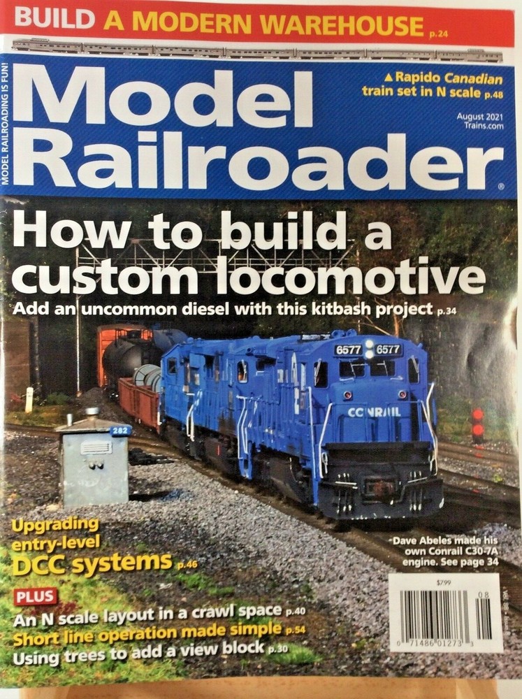 Model Railroader Magazine, August 2021 Issue New