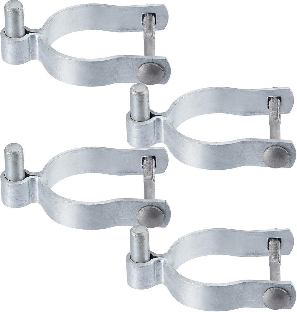 4 Pcs Chain Link Post Gate Hinge 2 3/8" OD X 5/8" Galvanized Steel Chain Link Fe