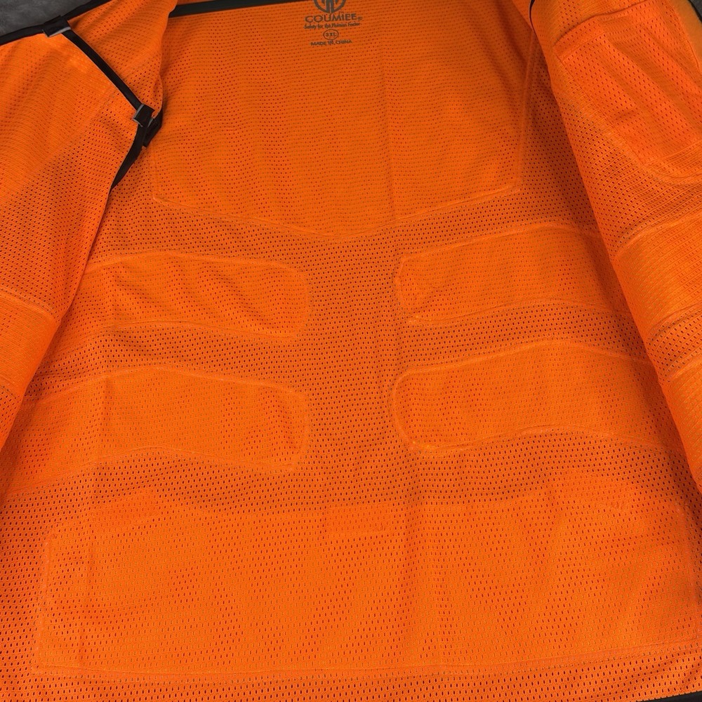 Coumiee Breakaway Safety Vest Custom Reflective 3X Orange Yellow Hook Loop Close