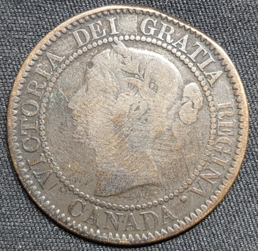 1859 CANADA LARGE CENT - average circulated -