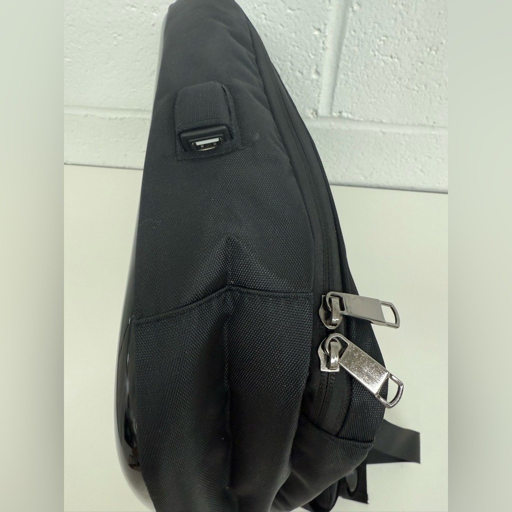 Hard shell Glossy Black Gaming Laptop Backpack