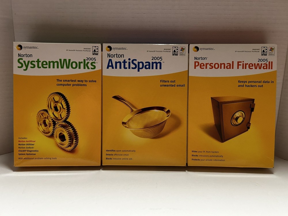 Symantec 2005 Norton SystemWorks, AntiSpam, Personal Firewall WINDOWS XP Home/Me