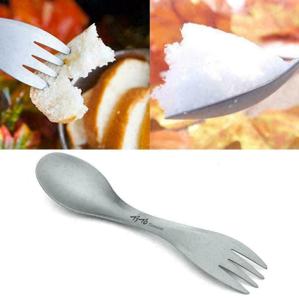 Outdoor Camping Picnic titanium Spoons Fork Tableware Ultralight Nice