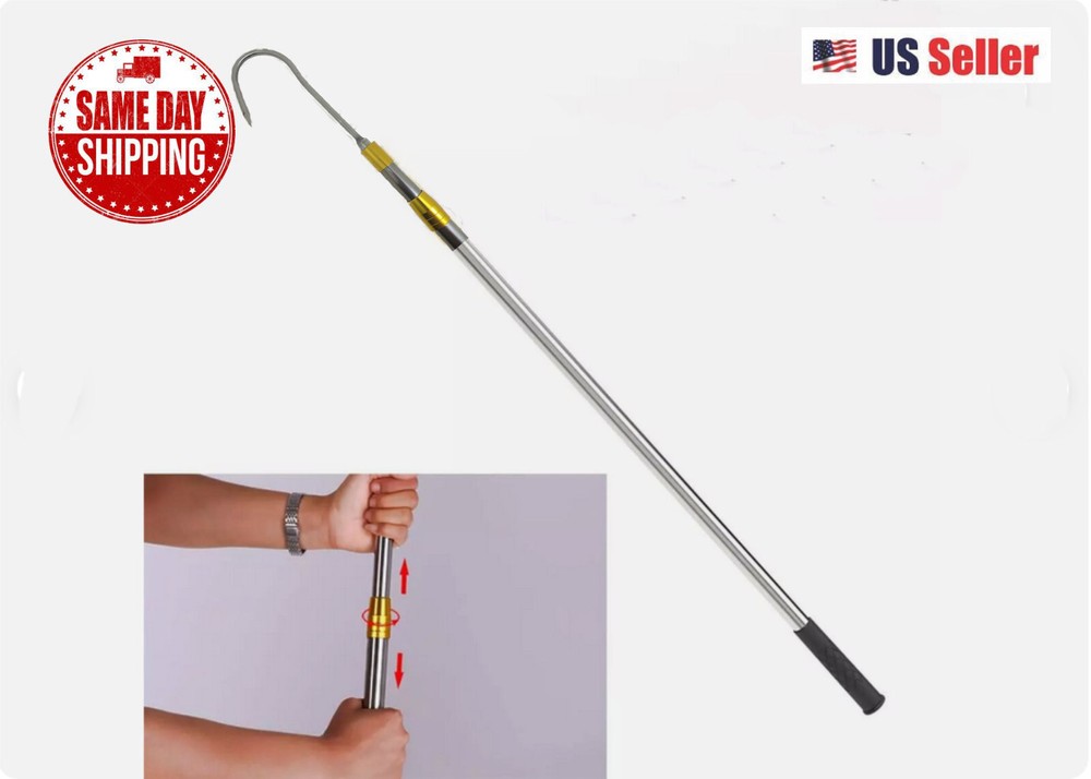 Retractable Fishing Gaffs, with hook included.