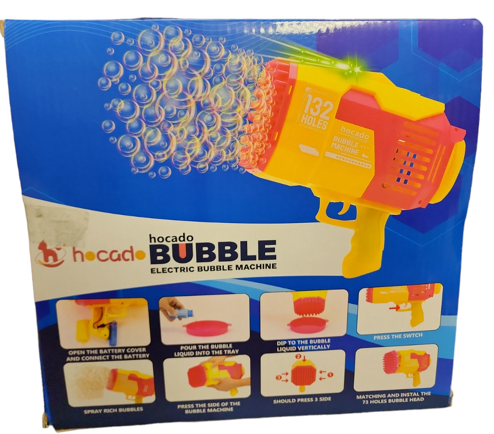 132Hole Magic Rocket Launcher Pink Bubble Gun Bubble Bazooka Bubble Machine Gift