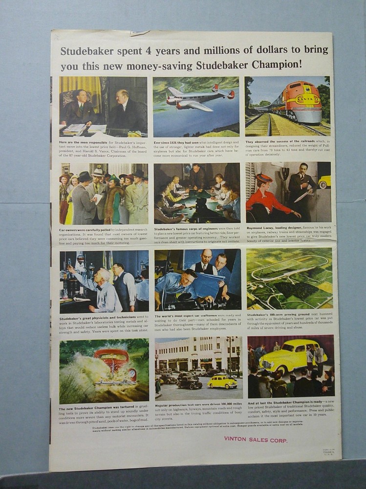 1939 Studebaker Champion Sales Catalog