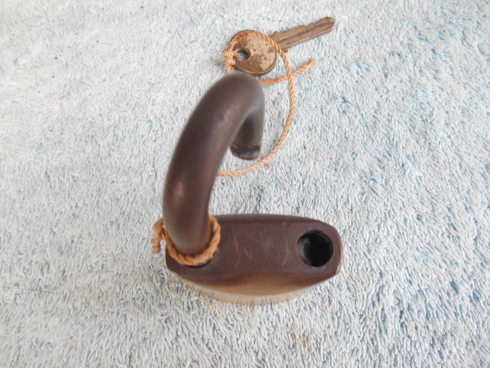 Vintage CORBIN BRASS PADLOCK WITH Original KEY
