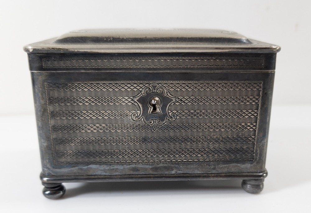 Antique Krupp Berndorf German Silverplate Etrog Sugar Box