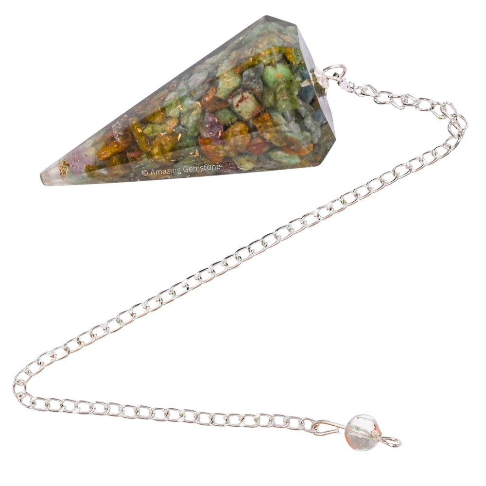 Ruby Zoisite Orgone Crystal Pendulums