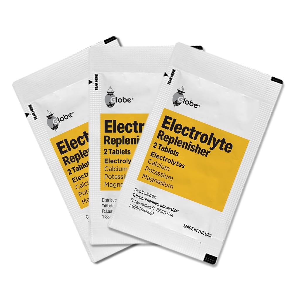 Globe Electrolyte Replacement Tablets for Rehydration, 100 Count (Pack of 1)