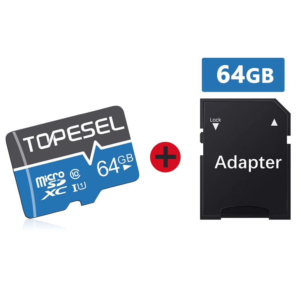 5/10Pack 64GB Micro SD Card SDXC SDHC Class10 Memory Cards Adapter for Camera