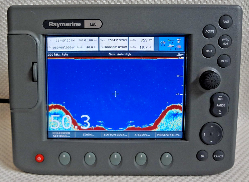 RAYMARINE C80 E02020 GPS CHART PLOTTER FISHFINDER RADAR MFD DISPLAY UNIT