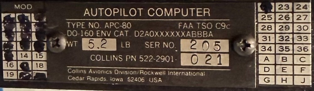 Autopilot Computer APC80 522-2901-021 Removed Working