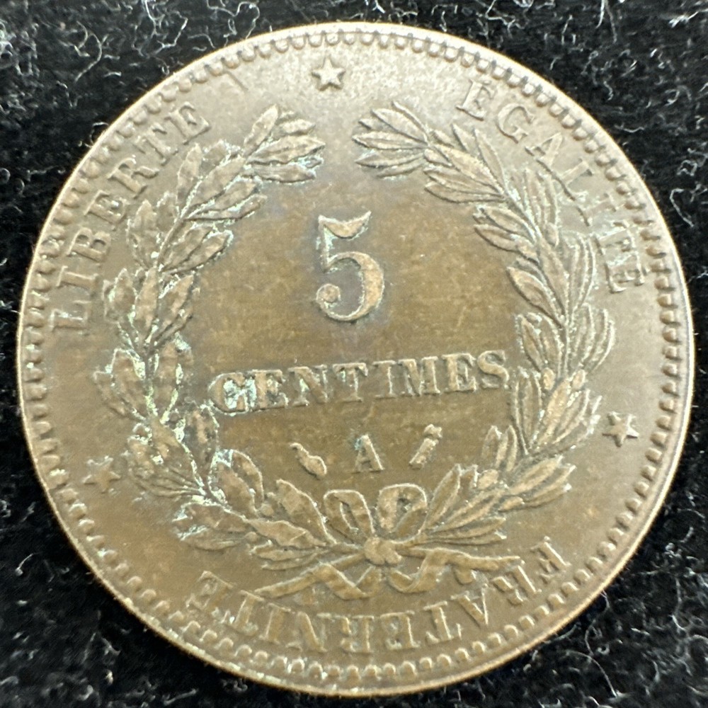 France 5 centimes 1886 A (Sh27/121)