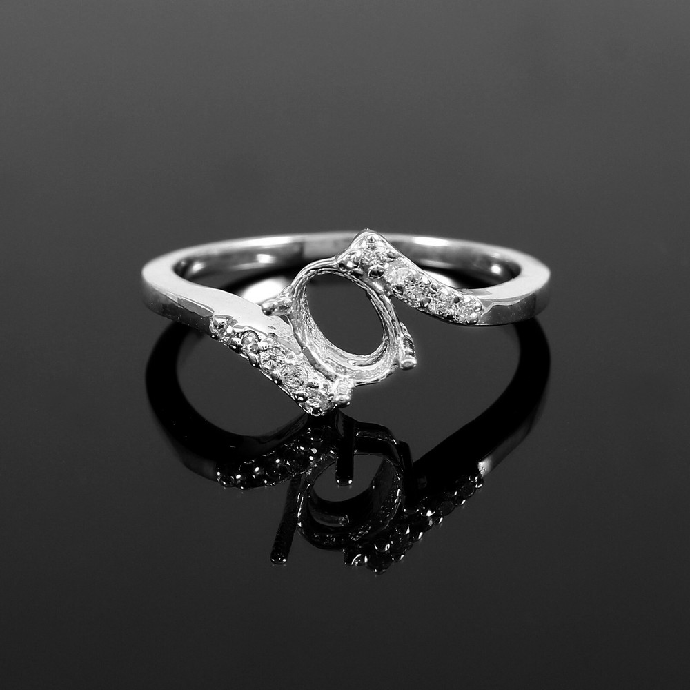 Semi Mount Ring Stone Setting Size 7X5 MM Oval Shape Engagement Ring