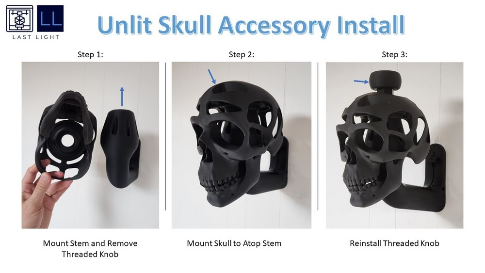 Skull + Helmet Display Package - Unlit Version