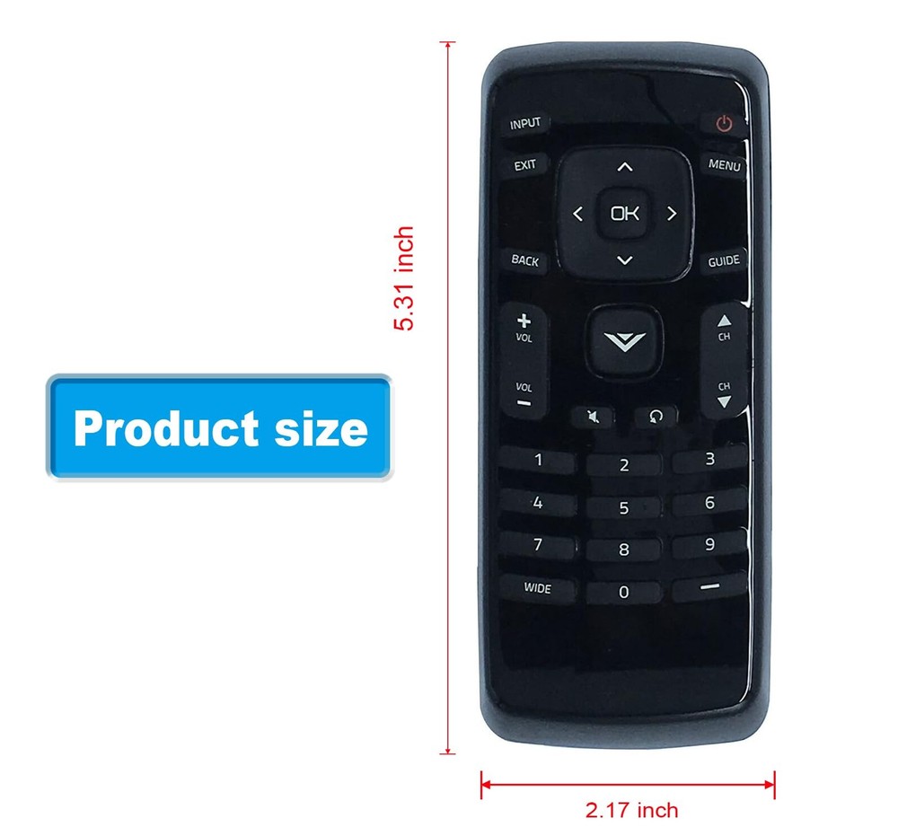 VIZIO Remote Replacement for Multiple Models - Comfortable & Efficient